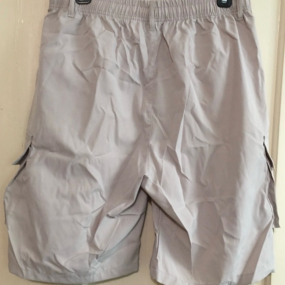 Creative American Flag Graphic Print Men's tan color Cargo shorts XL -New - Picture 10 of 11